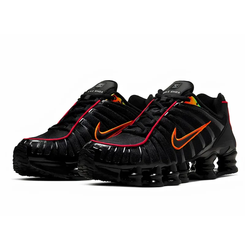 Nike Shox TL Black Magma Orange u kombinaciji crne i narandžaste boje, fotografija 3 od 6