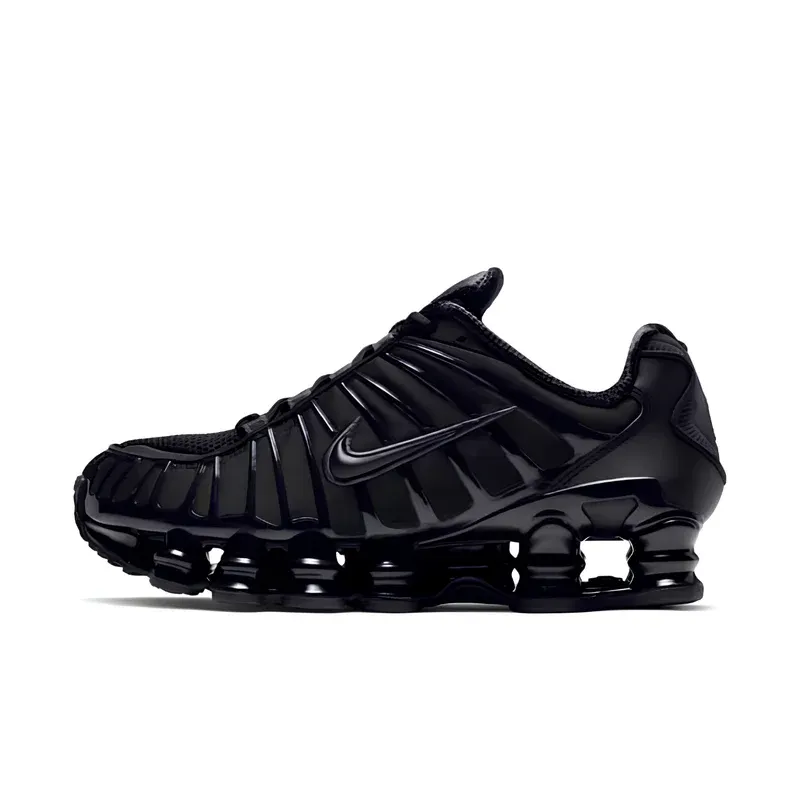 Nike Shox TL Black Max Orange u crnoj boji — bočni pogled