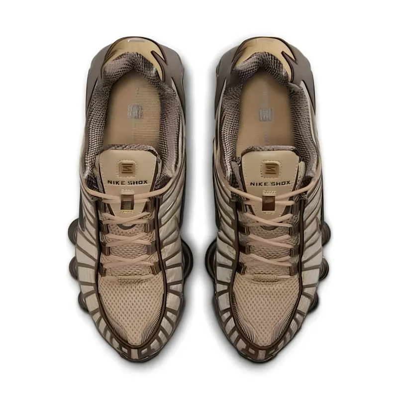Nike Shox TL Khaki Ironstone Off Noir u kombinaciji bež i braon boje, fotografija 4 od 6
