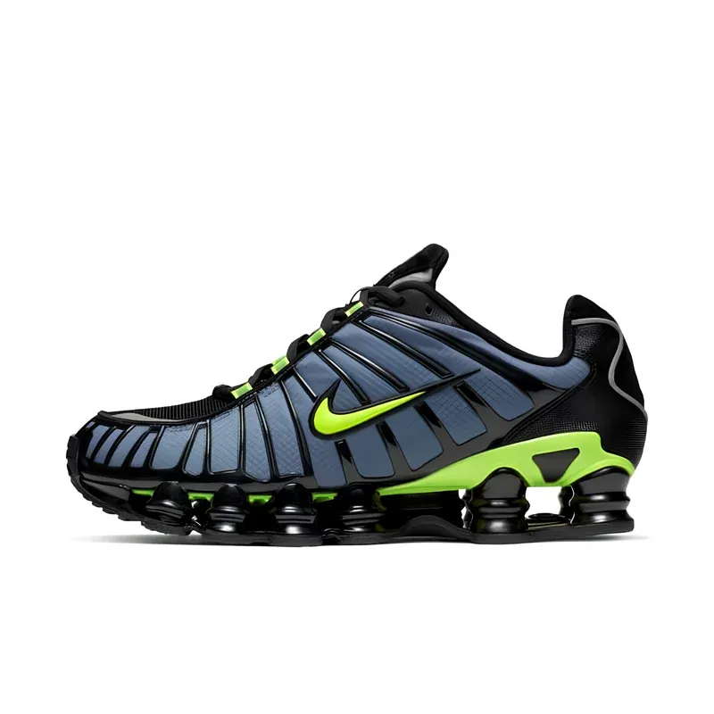 Nike Shox TL Thunderstorm u kombinaciji sive i zelene boje — bočni pogled