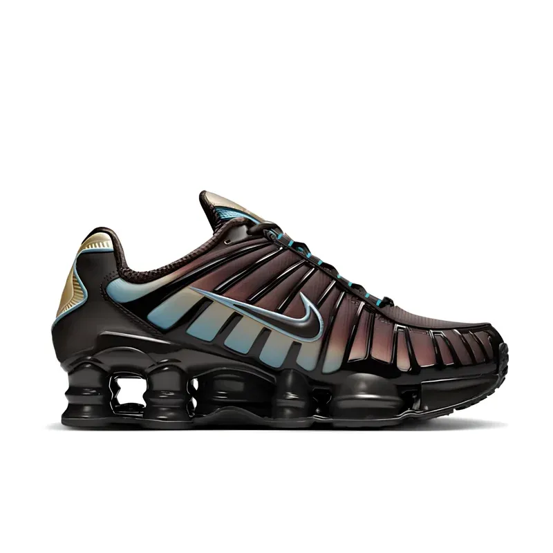 Nike Shox TL Velvet Brown Denim Turquoise u kombinaciji braon i plave boje, fotografija 2 od 6