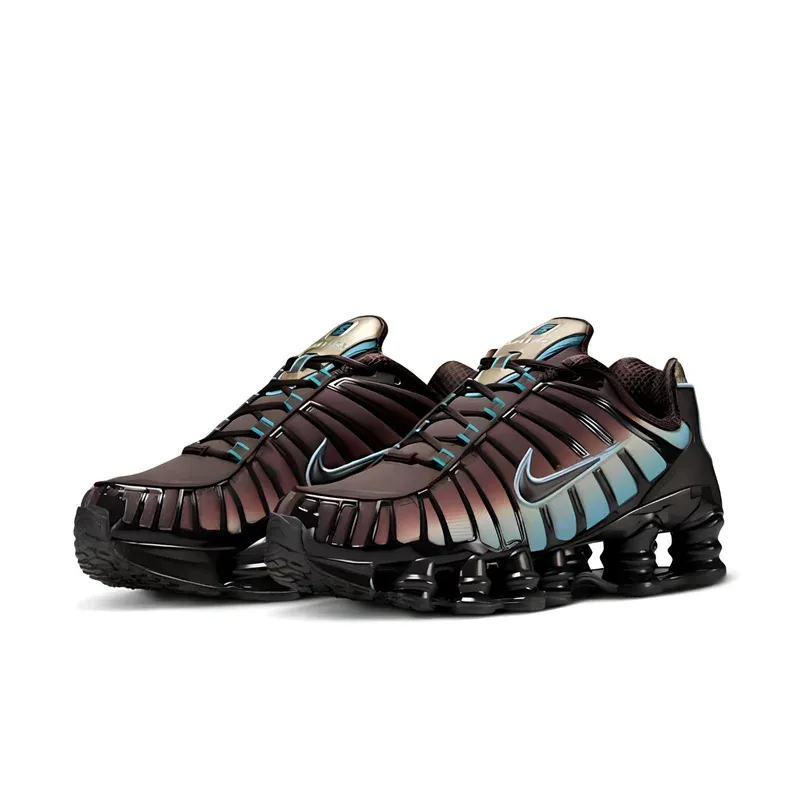 Nike Shox TL Velvet Brown Denim Turquoise u kombinaciji braon i plave boje, fotografija 3 od 6