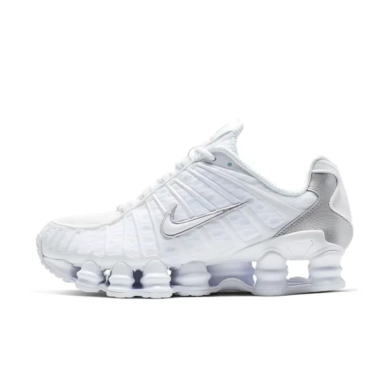 Nike Shox TL White Metallic u beloj boji — bočni pogled